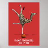 Es scheint immer unmöglich, bis es fertig Slogan i Poster (Vorne)