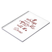 "Es scheint immer unmöglich, bis es getan ist." Notizblock (Linke Seite)