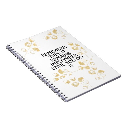 Es scheint immer unmöglich, bis Sie es tun .motiva Notizblock (Rechte Seite)