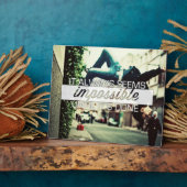 Es scheint immer unmöglich - Motivierend Zitat Fotoplatte (Seite)