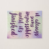 Es scheint immer unmöglich puzzle (Horizontal)