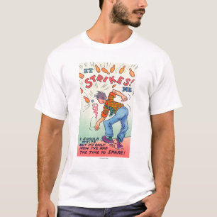 Es schlägt mich, Cartoon-Mann-Bowling T-Shirt