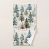 Es schneit auf Tannenbäumen - Badhandtuch Set (Handtuch)