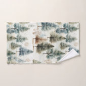 Es schneit auf Tannenbäumen - Badhandtuch Set (Handtuch)