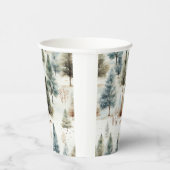 Es schneit auf Tannenbäumen - Pappbecher (Rechts)