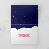 Es schneit. feiertagskarte (Innenseite)