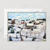 Es schneit postkarte (Vorne/Hinten)