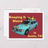 "Es seltsam in Austin Behalten" Postkarte (Vorne/Hinten)