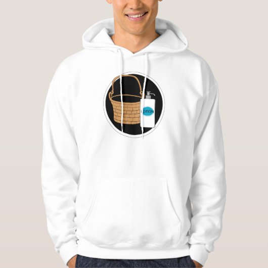 Es setzte die Lotion in den Korb ein Hoodie (Vorderseite)