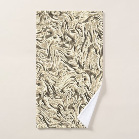 Es sieht aus wie eine Wandstruktur in beigen Tönen Badhandtuch Set (Handtuch)