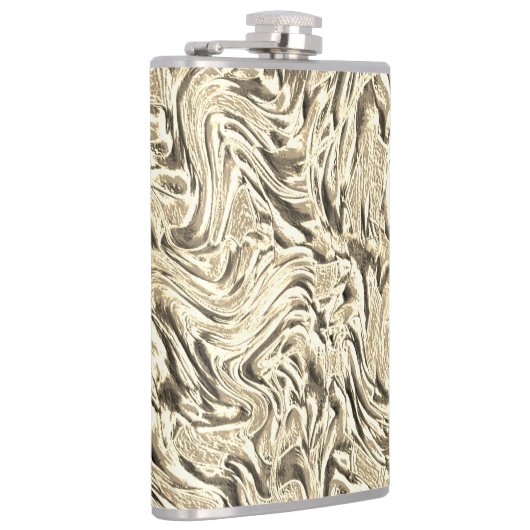 Es sieht aus wie eine Wandstruktur in beigen Tönen Flachmann (Rechts)