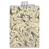 Es sieht aus wie eine Wandstruktur in beigen Tönen Flachmann (Rückseite)