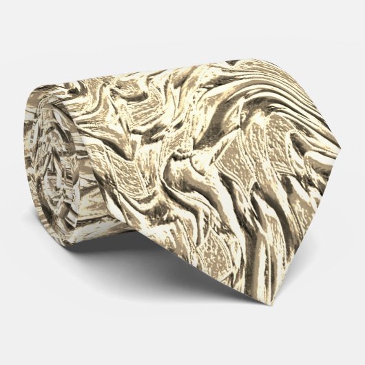 Es sieht aus wie eine Wandstruktur in beigen Tönen Krawatte (Gerollt)