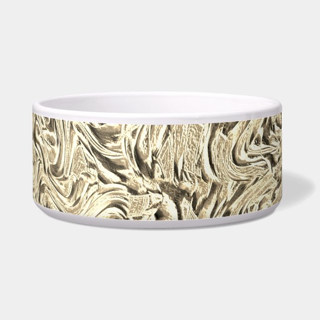 Es sieht aus wie eine Wandstruktur in beigen Tönen Napf (Vorderseite)