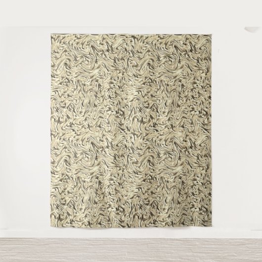Es sieht aus wie eine Wandstruktur in beigen Tönen Wandteppich (Vorderseite)