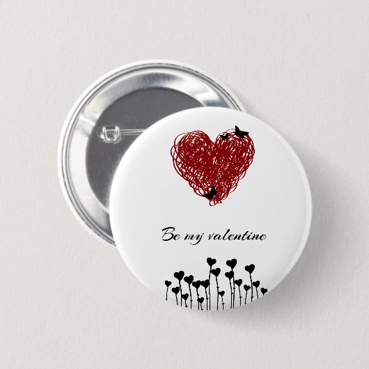 Es sieht my Valentine Button (Vorne & Hinten)