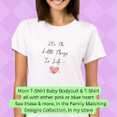 Es sind die kleinen Dinge im Leben rosa Herz Match T-Shirt