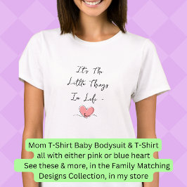 Es sind die kleinen Dinge im Leben rosa Herz Match T-Shirt