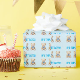 Es sind Drillinge Jungen!, Baby-Drillinge Geschenk Geschenkpapier