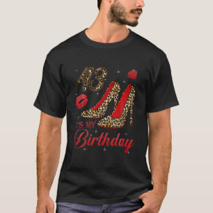 Es sind meine 43. Leopard High Heels Happy 43th B T-Shirt