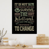 Es sind nicht die stärksten Arten, die überleben Poster (Küche)