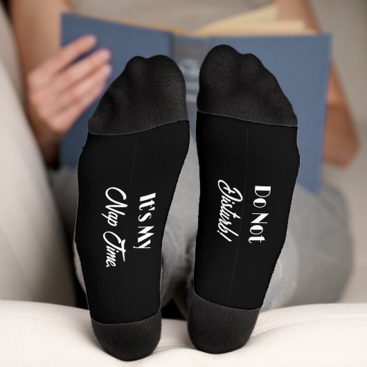 Es sind Nickerchen Time Black Crew Socks Socken (Unterseite)