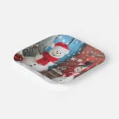 Es sind Snowman Party Time Square Paper Teller (Gewinkelt)