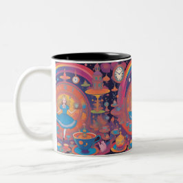 Es sind Tea Time Alice-Tasse Zweifarbige Tasse