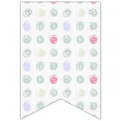 Es sind Twins Lavendel Polk Baby Shower Bunting Fl Wimpelkette (Zweite Fahne)