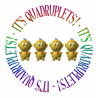 Es sind Vierlinge! Freistehende Fotoskulptur