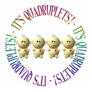 Es sind Vierlinge! Freistehende Fotoskulptur