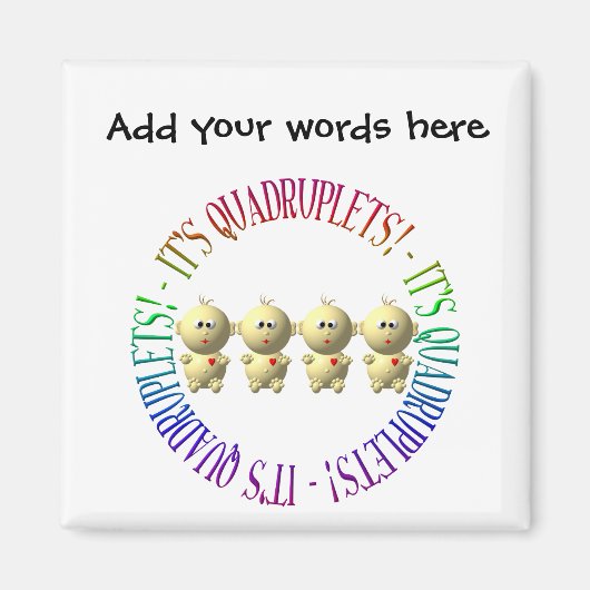 Es sind Vierlinge! Magnet (Vorne)