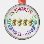 Es sind Vierlinge! Ornament Aus Metall (Vorne)