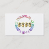 Es sind Vierlinge! Visitenkarte (Rückseite)