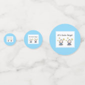 Es sind zwei Jungs, individuell angepasste F. Baby Konfetti (Vorderseiten)