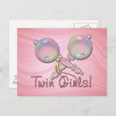 ES SIND ZWEI MÄDCHEN BABY RATTLE VON SHARON SHARPE POSTKARTE (Vorne/Hinten)