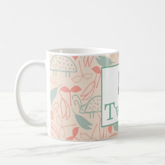 Es sind Zwillinge! Baby Dusche Gastgeschenk Tasse (Links)