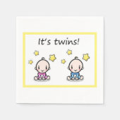 Es sind Zwillinge, Dekoration, Mixed Twin Baby Dus Serviette (Vorderseite)
