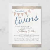 Es sind Zwillinge! Einladung der Babydusche (Vorderseite)
