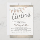 Es sind Zwillinge! Einladung der Babydusche (Vorderseite)