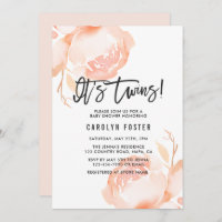 Es sind Zwillinge! Einladung der Girl Baby Dusche