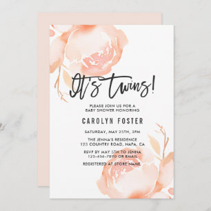 Es sind Zwillinge!Kinderdusche Einladung