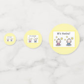 Es sind Zwillinge, maßgeschneiderte F. Baby Girl & Konfetti (Vorderseiten)