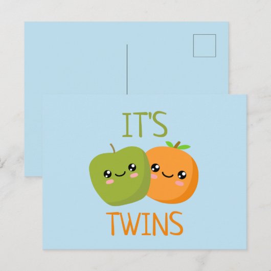 Es sind Zwillinge Postkarte (Vorne/Hinten)