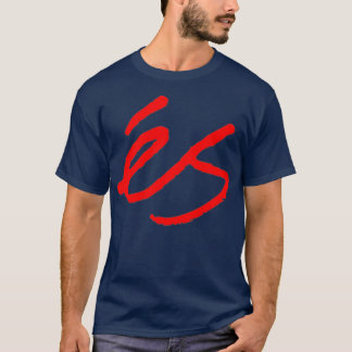 ES Skateboarding in Rot T-Shirt