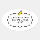 Es sollte Gastgeschenk Hochzeit Brautparty sein Ovaler Aufkleber (Vorderseite)