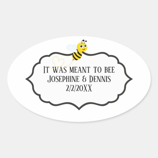 Es sollte Gastgeschenk Hochzeit Brautparty sein Ovaler Aufkleber (Vorderseite)