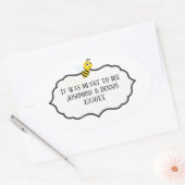 Es sollte Gastgeschenk Hochzeit Brautparty sein Ovaler Aufkleber (Umschlag)