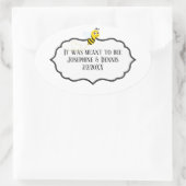 Es sollte Gastgeschenk Hochzeit Brautparty sein Ovaler Aufkleber (Tasche)