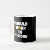 Es sollte im theoretischen, lustigen Roboter-Arm-S Kaffeetasse (Vorderseite Links)